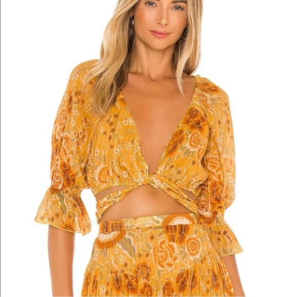 SPELL & THE GYPSY COLLECTIVE Mystic Tie Top Sunflower Size XXS - Picture 1 of 7